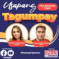 a flyer with the words tagumpay and two people